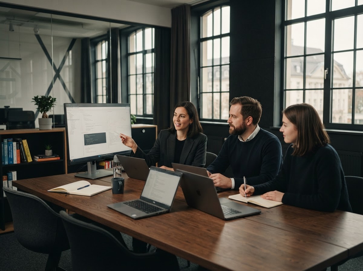 Genidor KI Analystenteam bei der Auswertung von Marktdaten im Dashboard